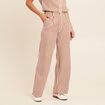 Pantalon large taille haute blanc femme