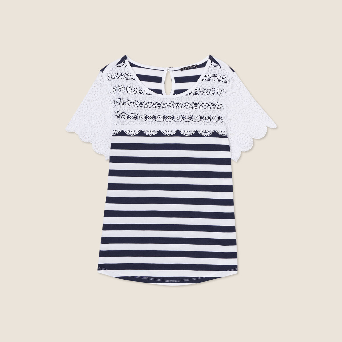 T-shirt manches courtes bleu foncé femme