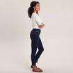 Jean ajusté taille haute denim brut femme
