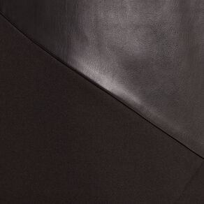 robe droite detail simili cuir noir femme Robe droite détail simili cuir noir femme