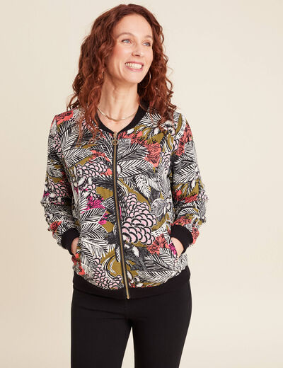 Gilet réversible esprit bomber vert femme