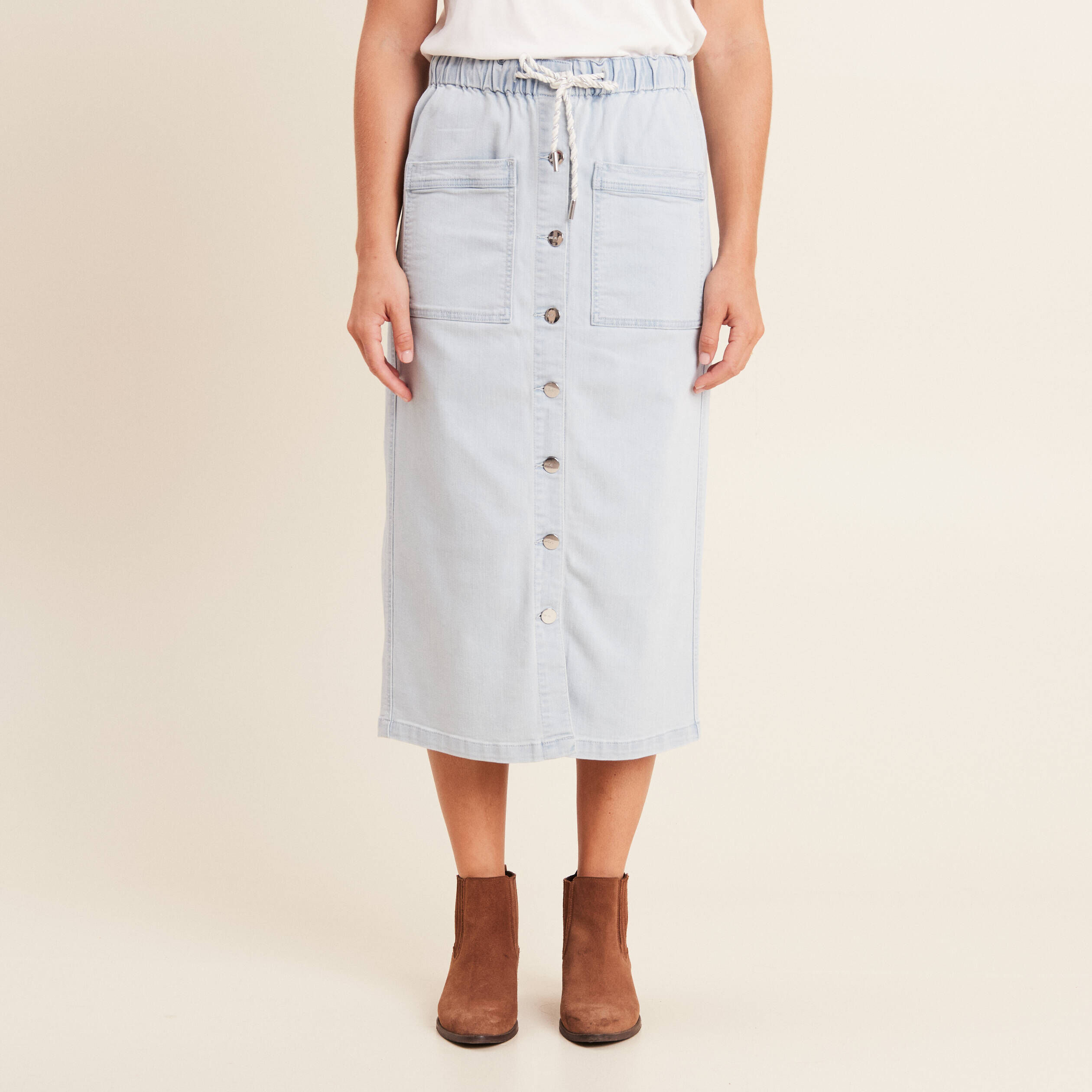 Jupe Jean Street One Taille 42/44 - Bleu, évasée, Coton, Très Bon état