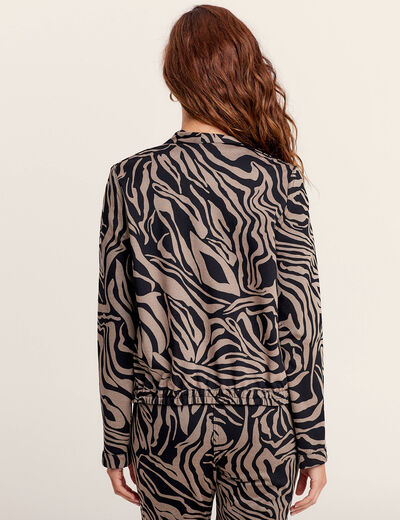 Veste droite réversible noir femme