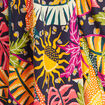 Robe longue évasée sans manches multicolore femme