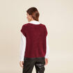Pull sans manches bordeaux femme