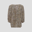 Blouse manches 3/4 beige femme