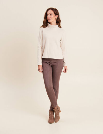T-shirt manches longues creme femme