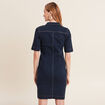 Robe droite en jean denim brut femme