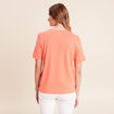 T-shirt manches courtes orange fluo femme