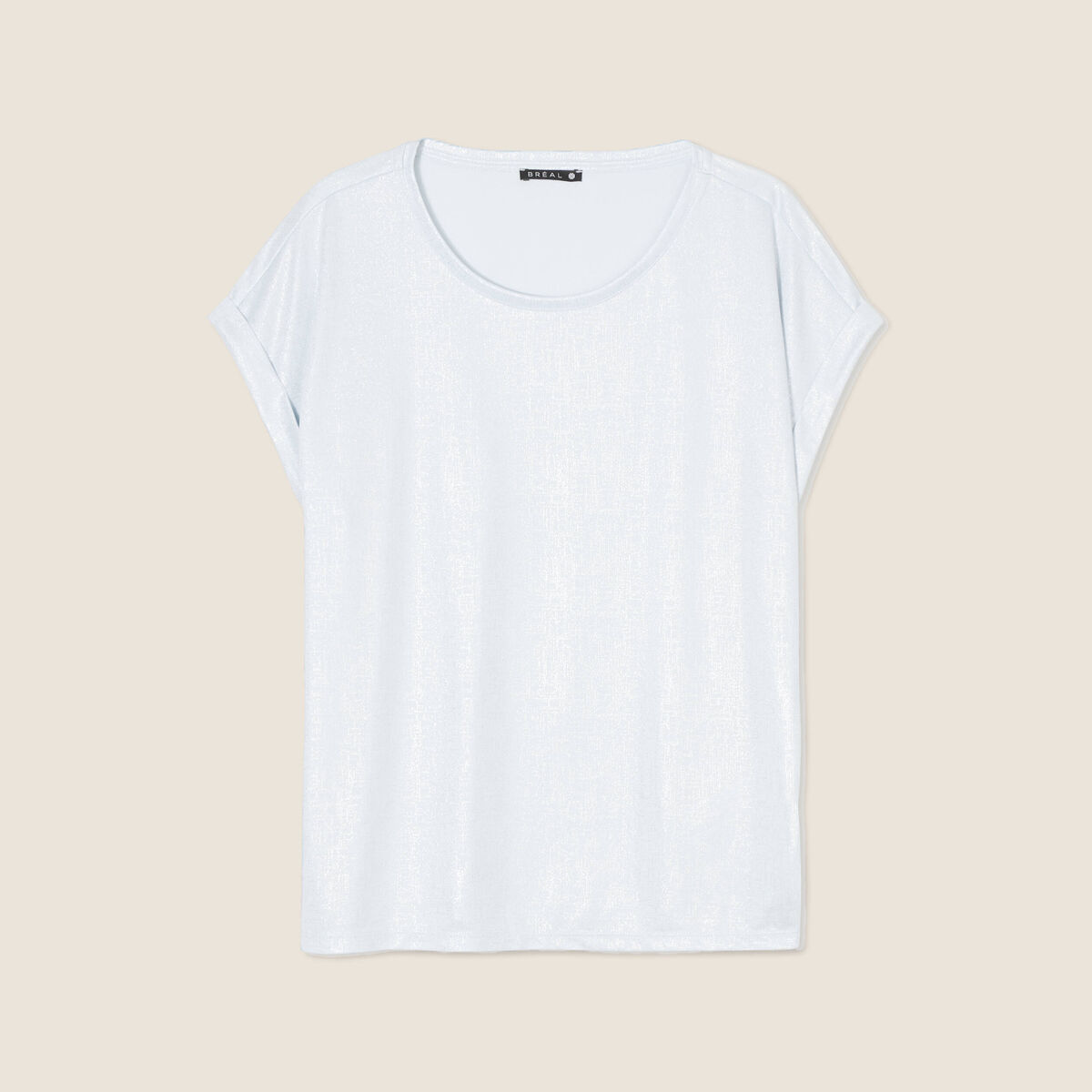 T-shirt manches courtes bleu ciel femme