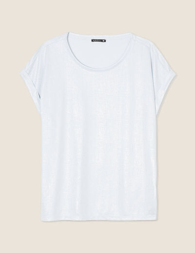 T-shirt manches courtes bleu ciel femme