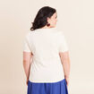 T-shirt manches courtes ecru femme