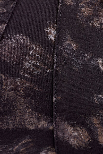 Pantalon ajusté denim noir femme