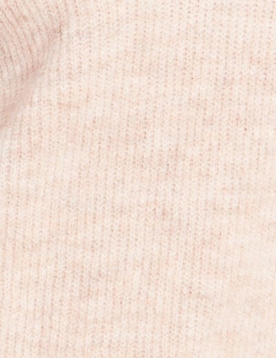Pull col v beige femme