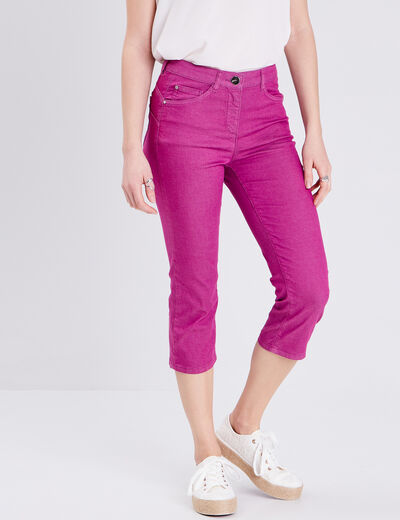 Pantacourt magique Le L&eacute;ger coupe droite mauve femme