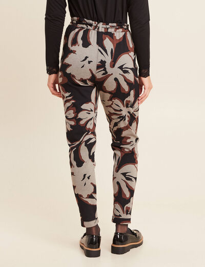 Pantalon jogging réversible marron clair femme