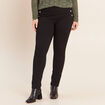 Legging 7/8&egrave;me taille bascul&eacute;e en maille noir femme