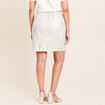 Jupe droite r&eacute;versible blanc femme