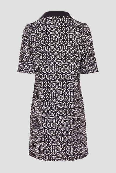 Robe droite manches courtes noir femme