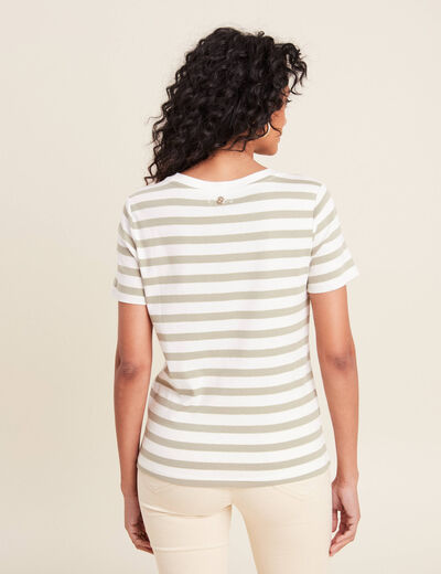 T-shirt manches courtes vert femme