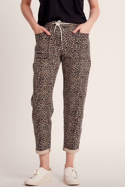 Pantalon flou 7/8ème noir femme