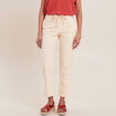 Pantalon carotte 7/8ème ivoire femme