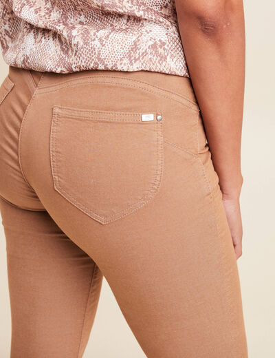 Pantalon magique Le L&eacute;ger coupe ajust&eacute;e marron femme