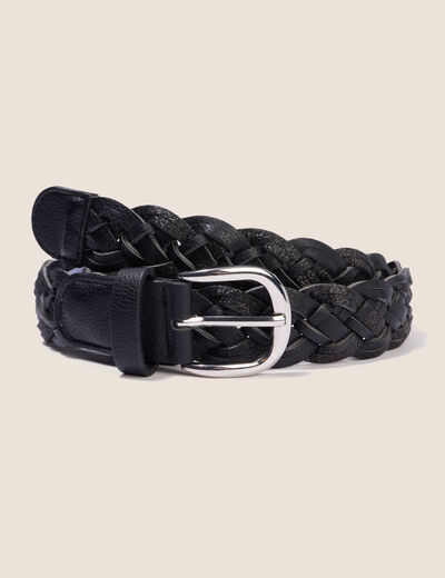 Ceinture large noir femme