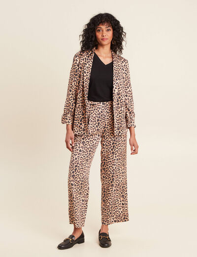 Veste esprit tailleur sable femme
