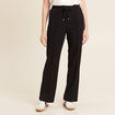 Pantalon droit taille haute noir femme