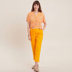 T-shirt manches courtes jaune fonc&eacute; femme