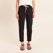 Pantalon coupe mom 7/8&egrave;me noir femme