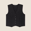 Gilet sans manches noir femme