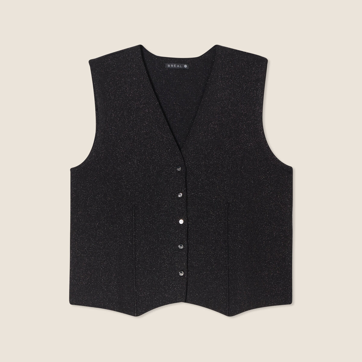 Gilet sans manches noir femme