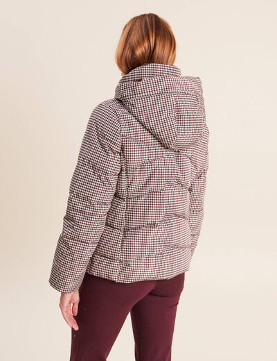 Doudoune capuche manches longues multicolore femme