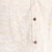 Chemise ample jacquard col v manches 3/4 blanc femme