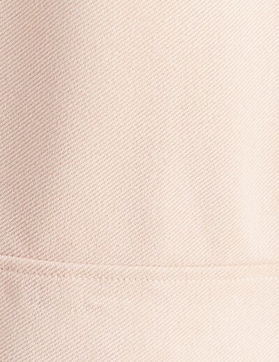 Veste droite col tailleur doubl&eacute;e sable femme