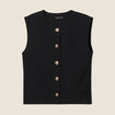 Gilet sans manches noir femme