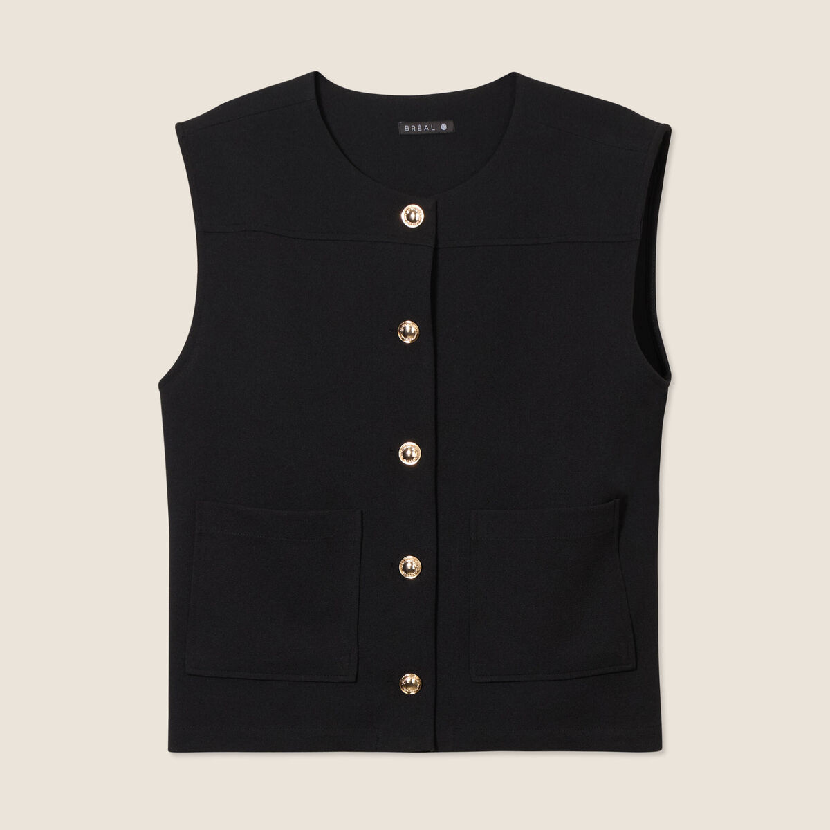 Gilet sans manches noir femme