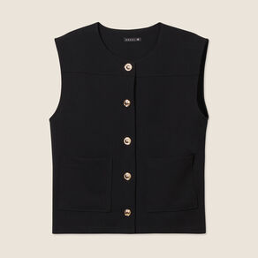Gilet sans manches noir femme