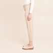 Jean coupe mom 7/8&egrave;me denim beige femme