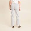 Pantalon droit taille haute blanc femme