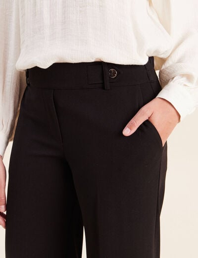 Pantalon taille haute noir femme