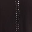 T-shirt col v manches longues noir femme