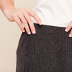 Jupe taille standard gris fonc&eacute; femme