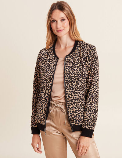 Gilet réversible manches longues noir femme