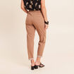 Pantalon coupe mom 7/8&egrave;me taupe femme