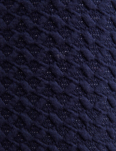 Robe droite manches 3/4 bleu marine femme