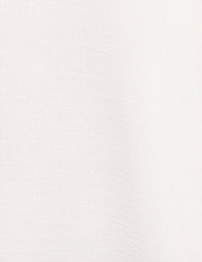 Blouse ample col en V ecru femme