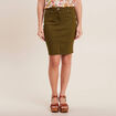 Jupe droite vert olive femme